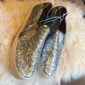 Silver sparkly shoes